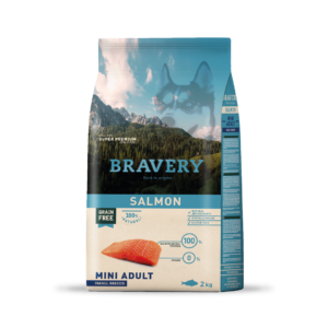 BRAVERY PERRO MINI ADULTO SALMON 2 KILOS